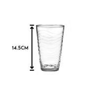 كاسات تقديم عصير وكوكتيل زجاج اوربيتا مموج 4 قطعة...