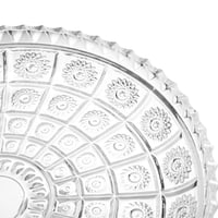 صحن تقديم الحلويات زجاج مدور مزخرف 32 سم