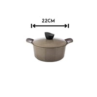 طقم قدور جرانيت جويل بني 12 قطعة بجودة عالية