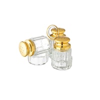 طقم 3 ملاحات اكريلك مع حامل اكريلك غطاء ذهبي