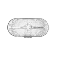 صحن تقديم مقسم زجاج مزخرف