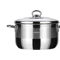 قدر استيل تركي 18/10 امبوس مقاس 28 سم