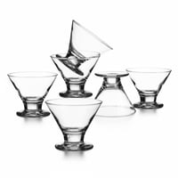 طقم زبادي فواكه وايس كريم زجاج 6 قطع