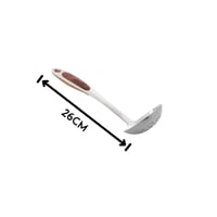 طقم ملاعق طبخ استيل يد خشبي قصيرة 4 قطعة