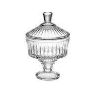 تمرية زجاج كبيرة بقاعدة مخطط