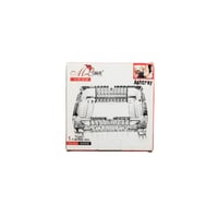 طفاية زجاج مخطط مربع لون موف مقاس 15 سم