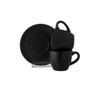 طقم فناجين قهوة تركي بورسلان اسود 12 قطعة 60 مل