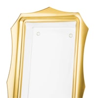 صحن كيك مستطيل اكريلك وذهبي شفاف بغطاء مقاس 50*27...