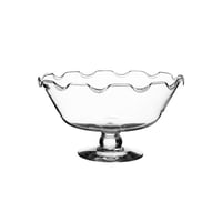 زبدية تقديم زجاج شفاف بقاعدة