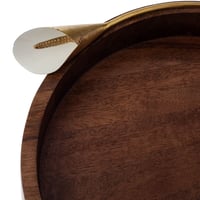 صينية تقديم خشب هندي بروش وردة ذهبي