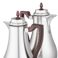 السيف طقم ترامس شدن 2 قطعة فضي مطفي بيد خشبي من ال...