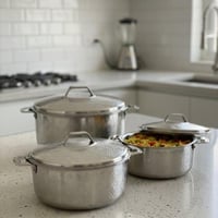 طقم حافظات طعام Maxima هندي ستيل منقوش كامل مقاسات...