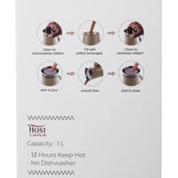 ترمس قهوة هوست هرمي بيج وفضي 1 لتر