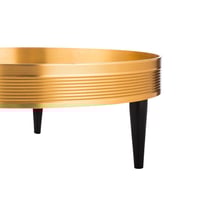 ستاند تقديم دائرية برجول معدن ذهبي مقاس 30 سم