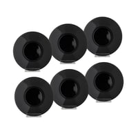 طقم صحون تقديم الحلا بورسلان اسود 6 قطعة مقاس 15 س...