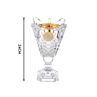 مبخرة الجوهرة زجاج مزخرف وذهبي