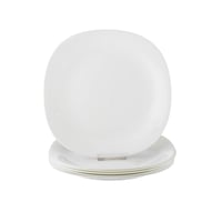 طقم صحون اكل مسطح اركوبال ابيض مربع 6 قطعة مقاس 26...