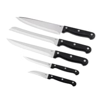 طقم سكاكين تقطيع 5 قطعة استيل مع استاند