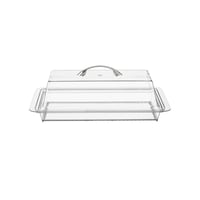 حافظة كيك ومعجنات اكريلك شفاف بغطاء مقاس 40*22 سم