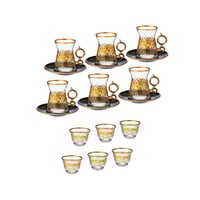 طقم شاي وقهوة 18 قطعة تركي