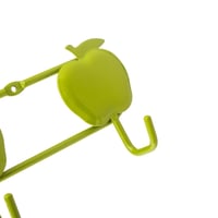 علاقة ملابس معدن ديكور التفاح الاخضر 5 خانات