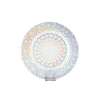 صحن تقديم حلويات زجاج تركي مدور مقاس 32 سم