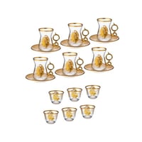 طقم شاي وقهوة 18 قطعة تركي