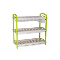 حامل صحون 3 دور من المعدن والبلاستيك