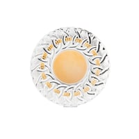 صحن تقديم معدن مدور فضي ذهبي