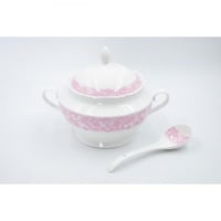 طقم سفرة بورسلان دانتيل107 قطعة