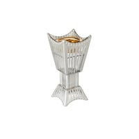 مبخرة الشعلة زجاج تركي لون فضي