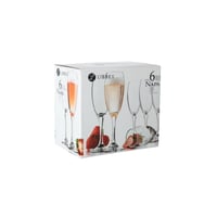 كاسات عصير فلوت زجاج 6 قطعة 170 مل