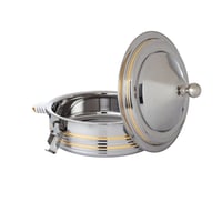 حافظة طعام استيل وذهبي ميلينوم بقفل 30 سم