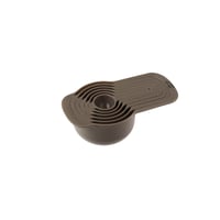 طقم مكيال 6 قطع بلاستيك فاخر بني