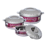 طقم حافظات استيل 3 قطعة مقاس 15-25-35