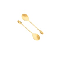 طقم ملاعق شاي ذهبي 6 قطعة