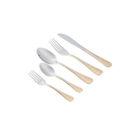 طقم شنطة ملاعق ذهبي 72 قطعة