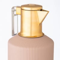 ترمس قهوة وردي وذهبي 1 لتر