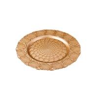 صحن تقديم حلويات زجاج تركي مدور مقاس 32 سم