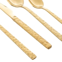 طقم ملاعق سفرة 24 قطعة ذهبي