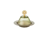 تمرية زجاج تركي محجر بحامل ذهبي