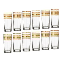 طقم كريستال تركي 76 قطعة مزخرف ذهبي