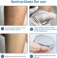 كرستال مزيل الشعر - فضي