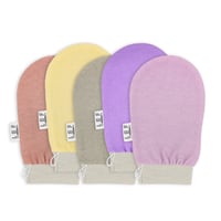 ليف قفاز مقشر للجسم بطبقه مزدوجه - PINK