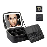 شنطة مكياج شروق ناي اسود متعدد الاضاءة