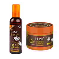 لونا مجموعة تسمير الجسم قطعتين