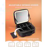 شنطة مكياج شروق ناي اسود متعدد الاضاءة