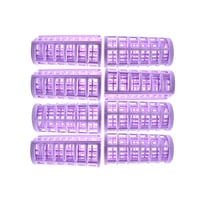 رول شعر بلاستيك ملون 8 حبات