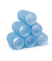 بكرات لتجعيد وتمويج الشعر من 6 قطع - ازرق فاتح