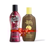 تان تسمير تشيري بومب + صن بوم لوشن عامل حماية من ا...